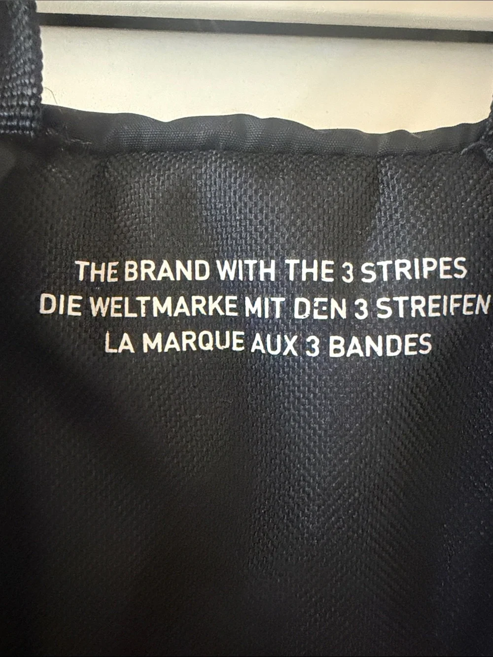 adidas Black Backpack with White Trefoil and Stripes